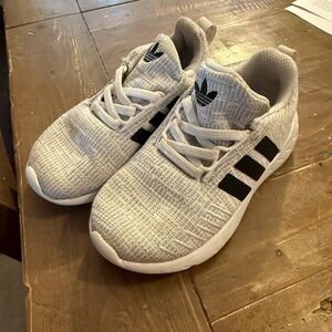 Adidas Kids Gray and Black Sneakers